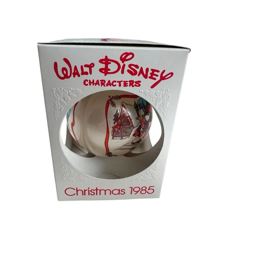 Vintage 1985 Schmid Collectors Snow Biz Walt Disney Mickey Christmas Ornament